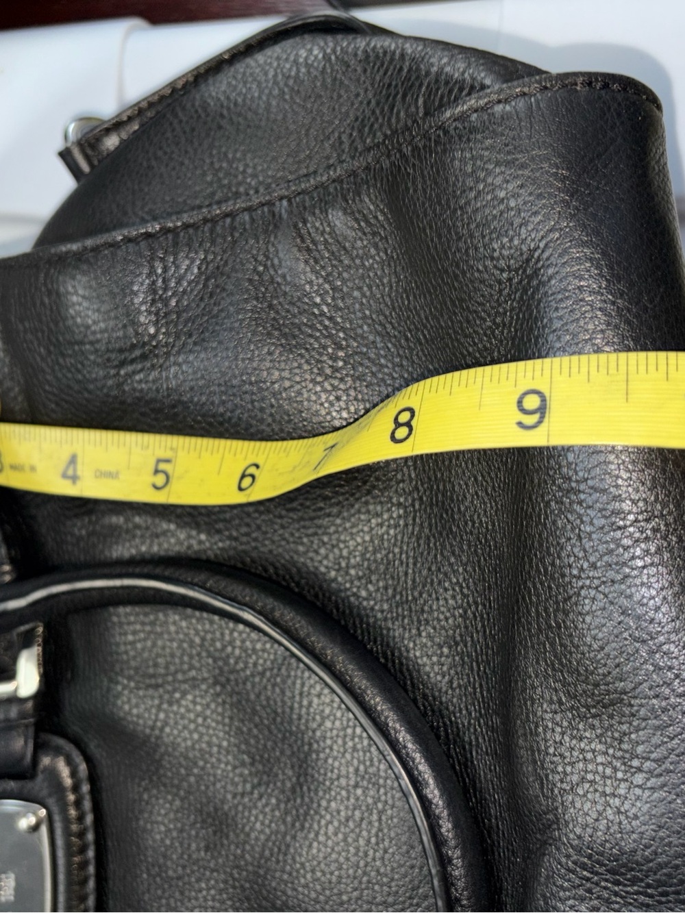 Michael Kors Black Leather Satchel with silver Tone Hardware - Picture 13 of 13